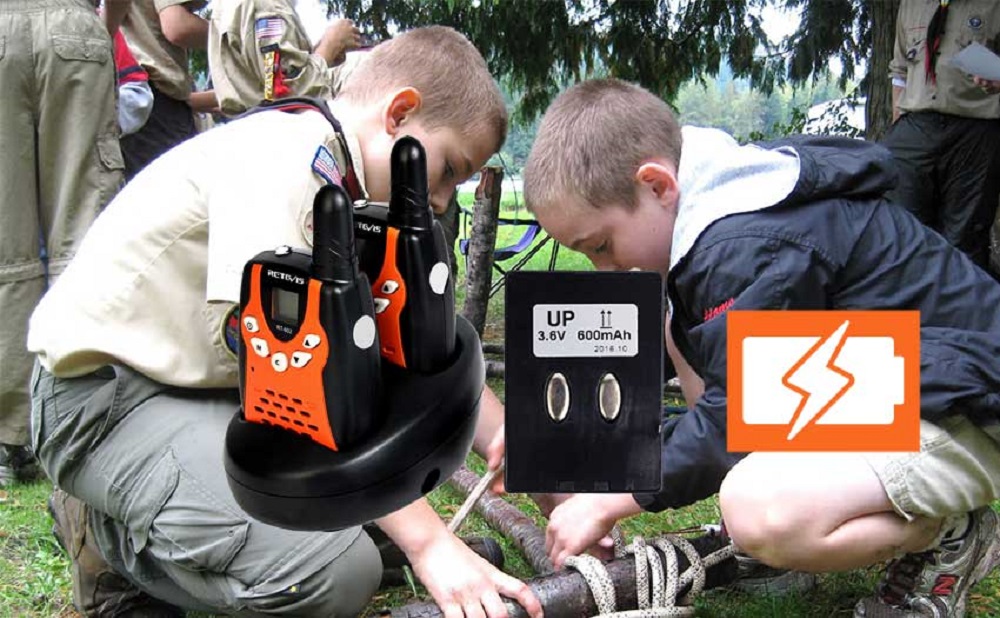 Retevis RT602 rechargeable walkie talkies for scouts