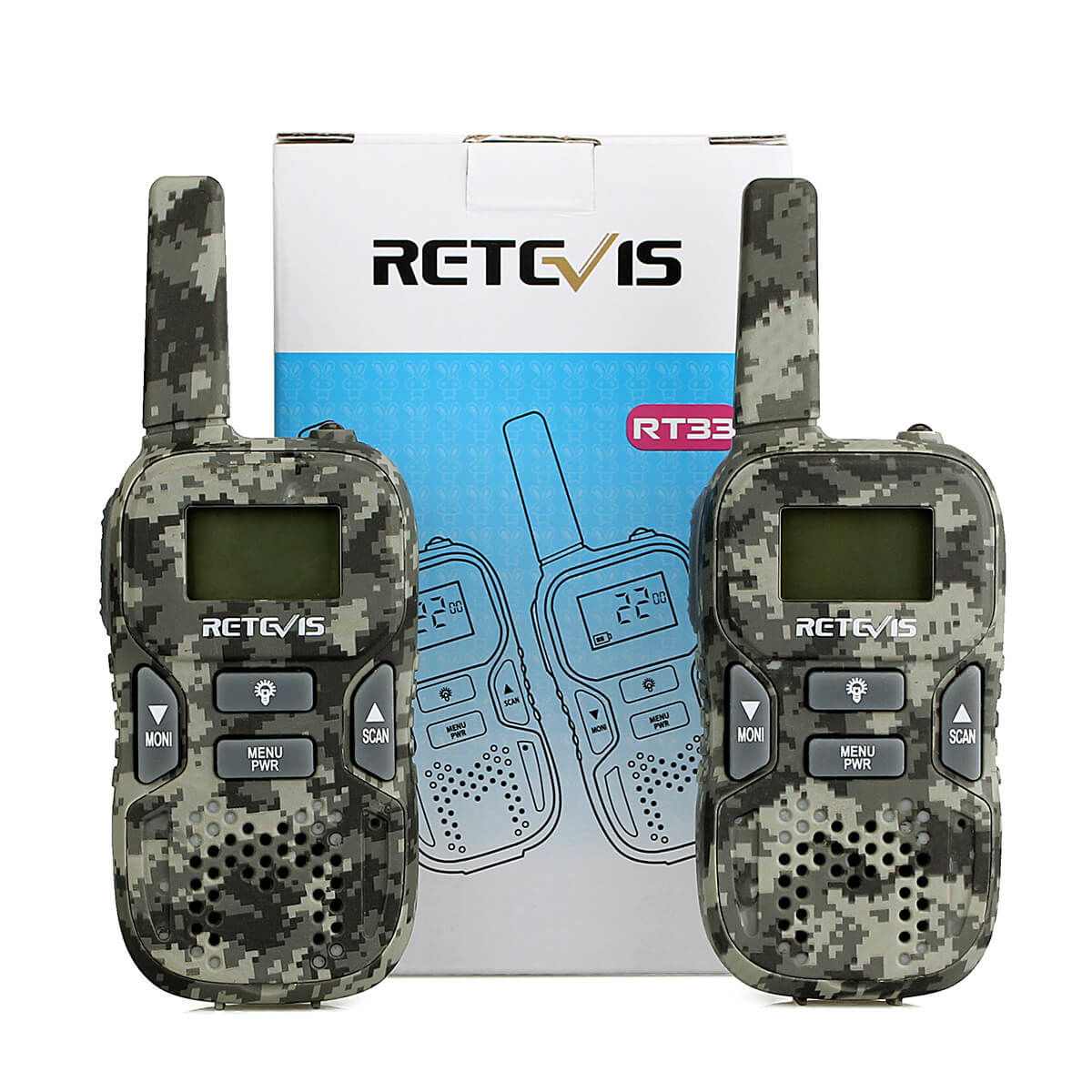 RT33 Long Range Camo Walkie Talkies For Kids