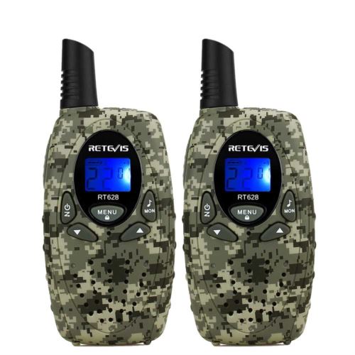 RT628 Camouflage Walkie Talkies Long Range Kid Army Toys for Outdoor Adventure