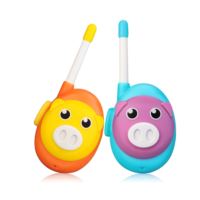 Cartoon Piggy Cute Kids Walkie Talkies Yellow and Blue, 2 Pack