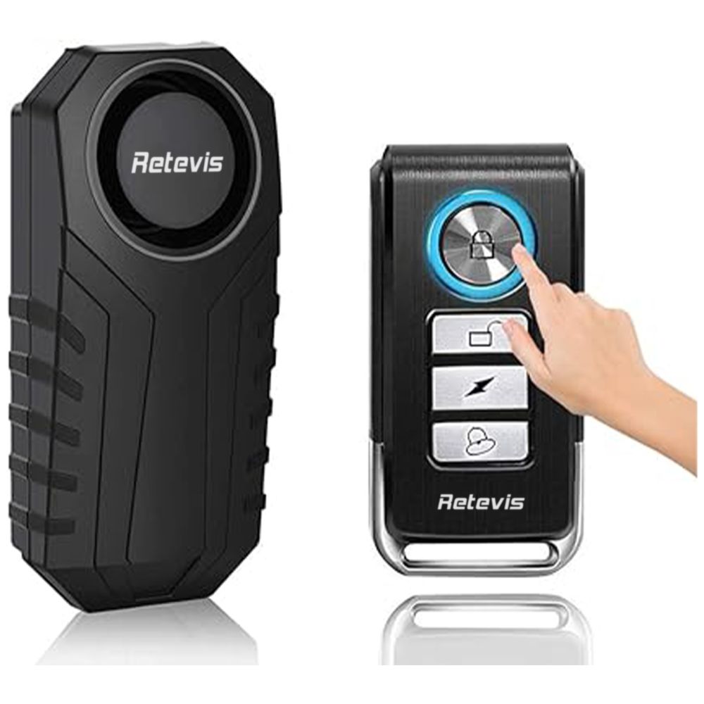 Retevis BA01 Theft Alarm, Bicycle Alarm,Wireless Waterproof Anti-Theft Bike Alarm with Remote Control for Bicycle